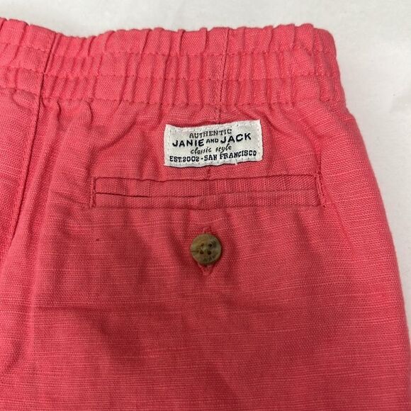 Janie and Jack 100048903 Linen-Cotton Pull-On Short - pink coral size 12-18 m - Picture 11 of 13